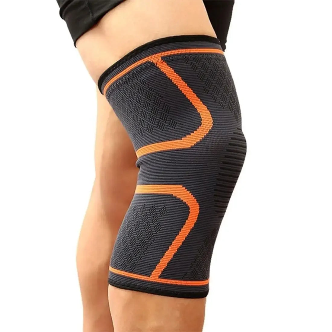 Nylon Elastic Sports Knee Brace Breathable Support – 1 Pair Knee Support Brace Qme orange