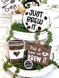 Classic Wooden Coffee Tray | Home Bar & Cafe Decor Wooden Serving Tray Qme L