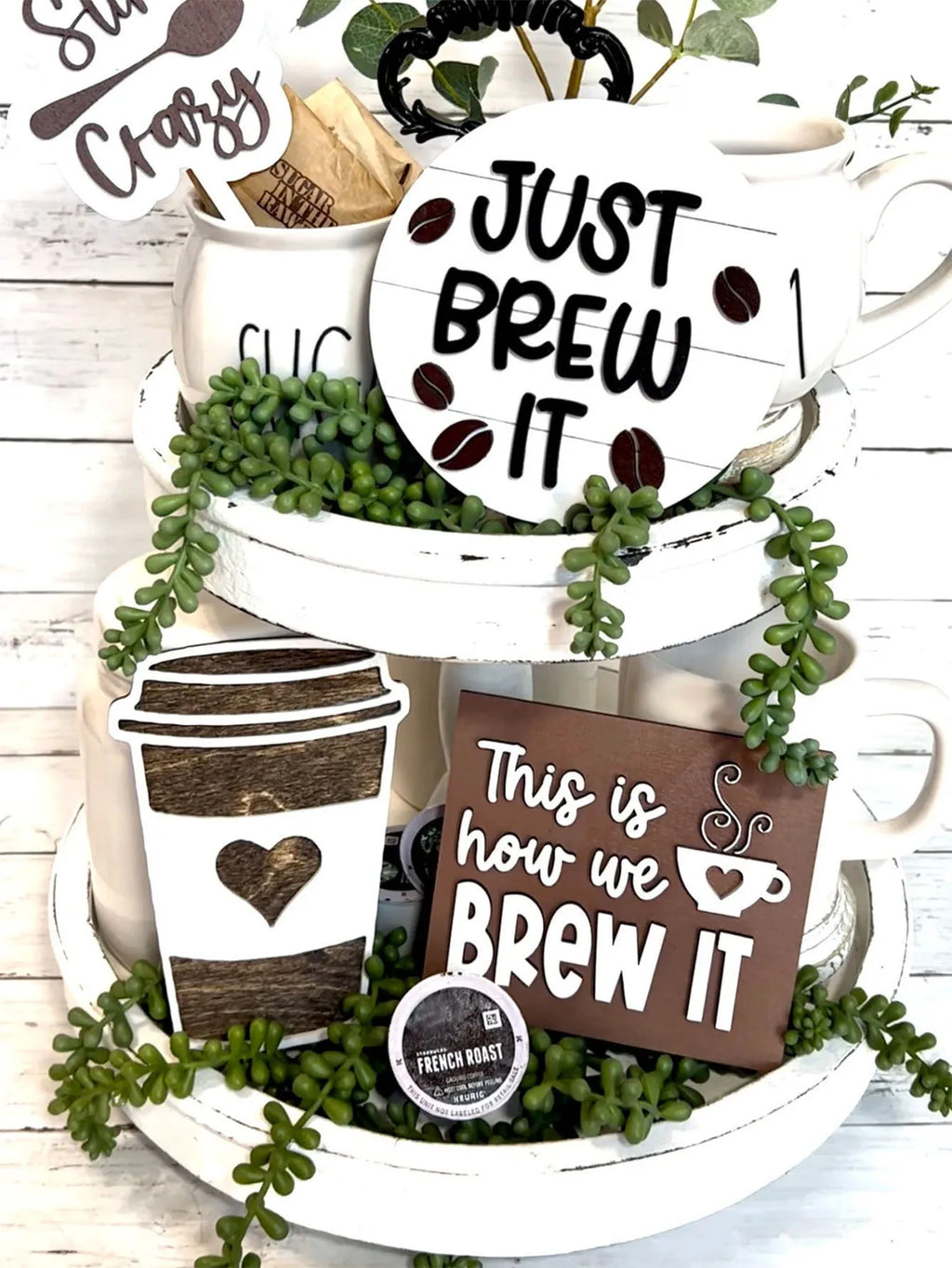 Classic Wooden Coffee Tray | Home Bar & Cafe Decor Wooden Serving Tray Qme L