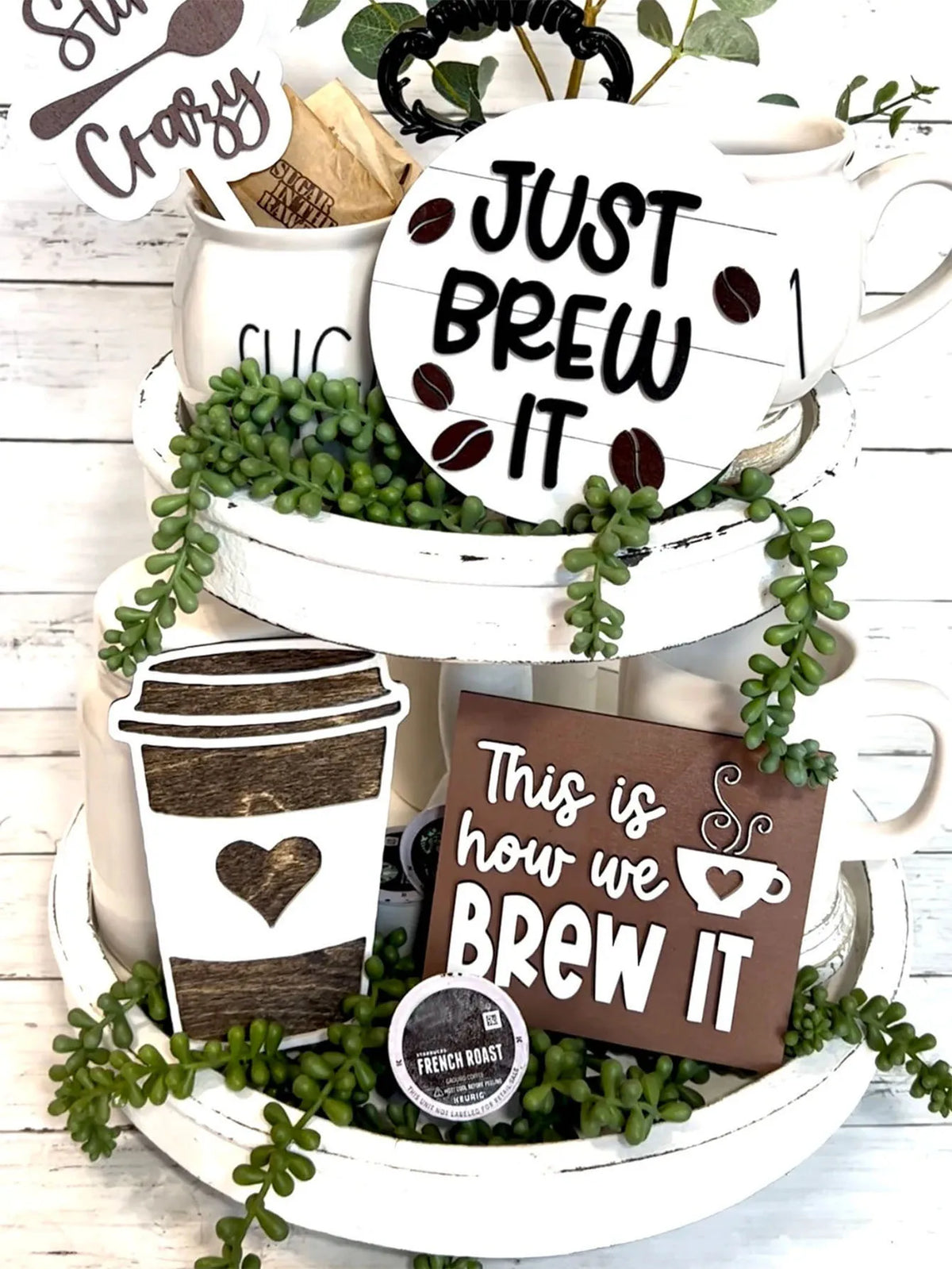 Classic Wooden Coffee Tray | Home Bar & Cafe Decor Wooden Serving Tray Qme L