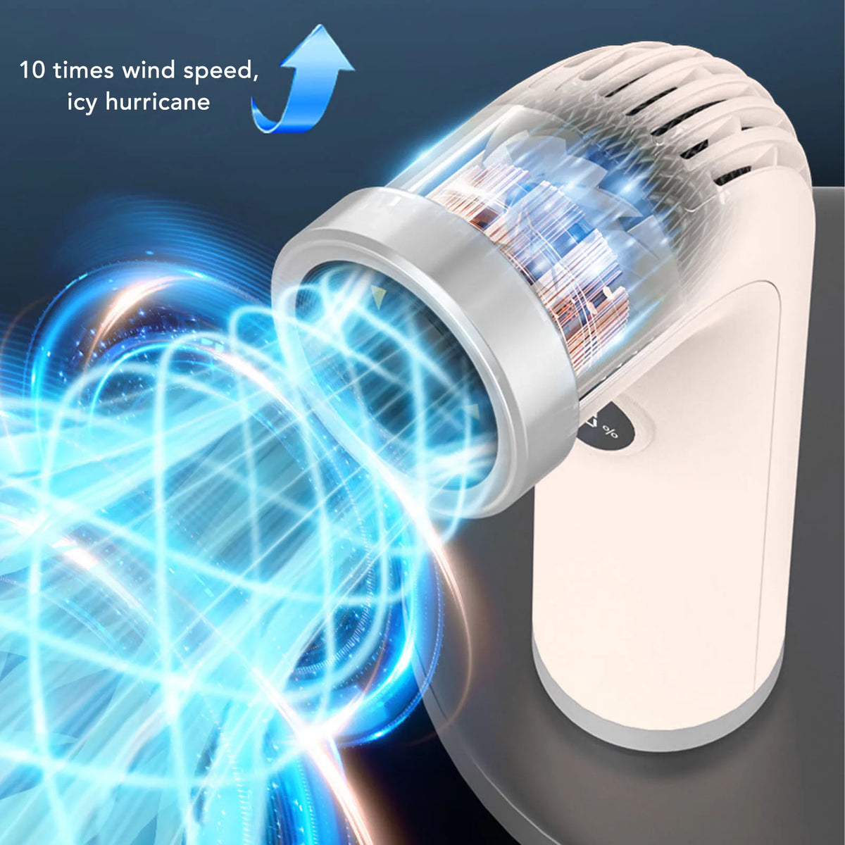 Bladeless Handheld Fan – Smart Push Button & Digital Display Handheld Bladeless Fan Qme