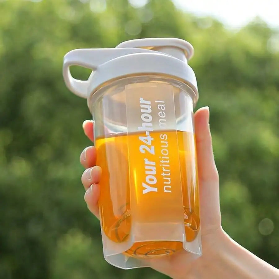 Protein Shake Cup – 17oz Fitness Shaker Bottle with Scale Fitness Shaker Bottle Qme