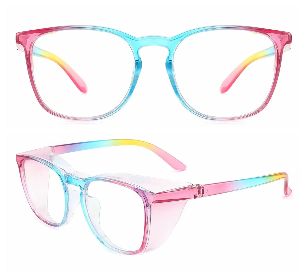 VOPHA HM9 Anti-Fog Safety Glasses – Blue Light & UV Protection Protective Safety Glasses Qst 2pcs-Rainbow