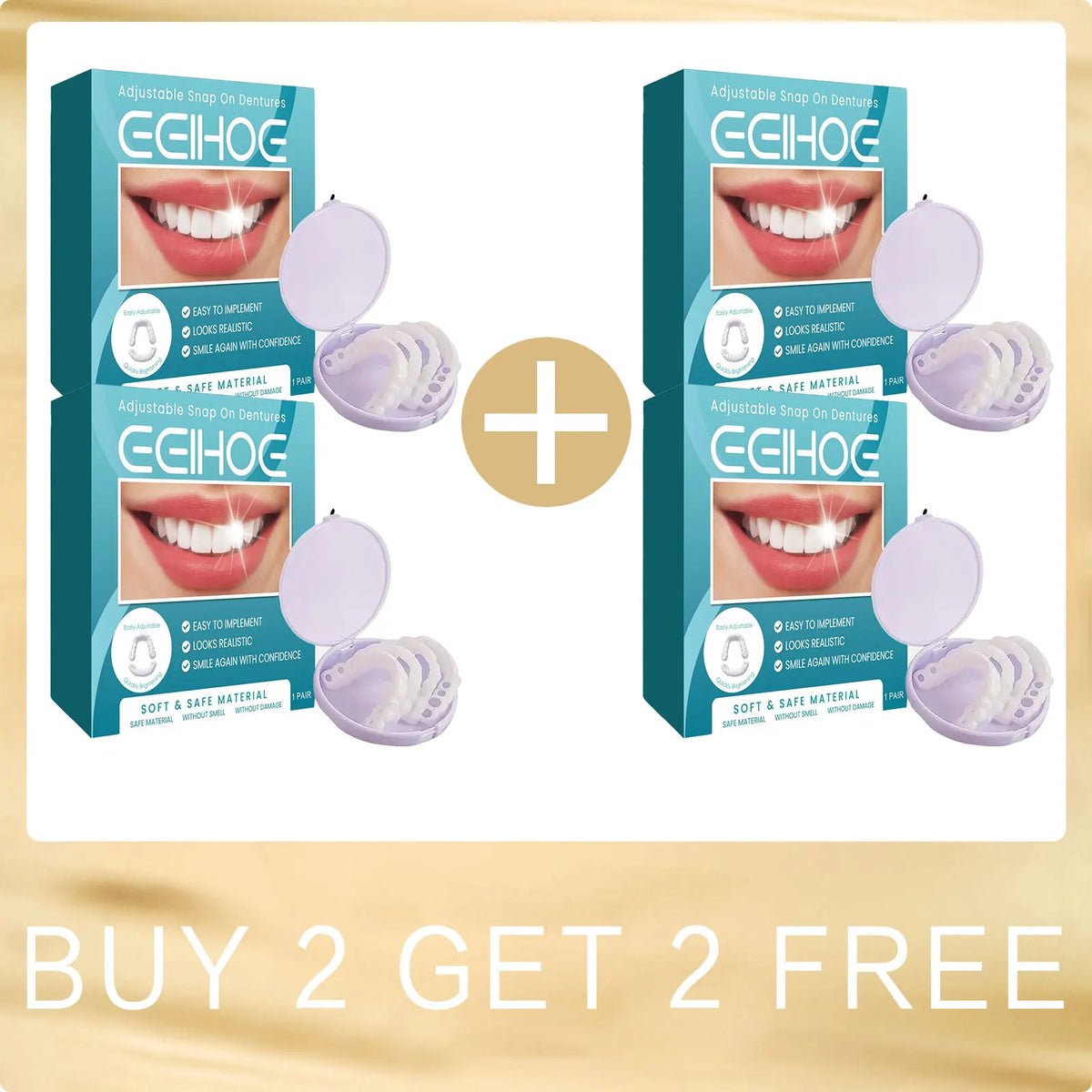 Snap-On Teeth Veneers – Temporary Whitening Tooth Cover Snap-On Dental Veneers Qst Buy 2 For 2 Free