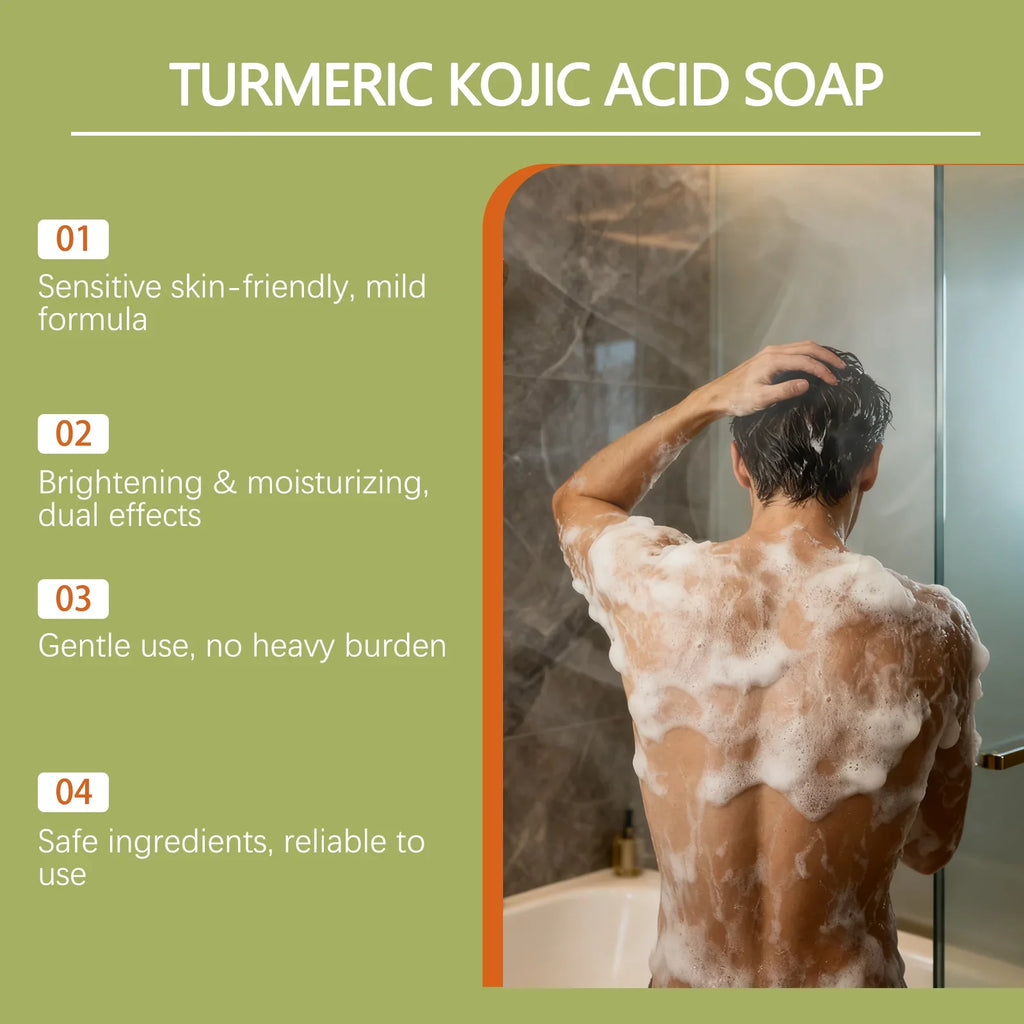Turmeric Kojic Acid Brightening Soap – Dark Spot Cleansing Bar Brightening Soap Bar Qme