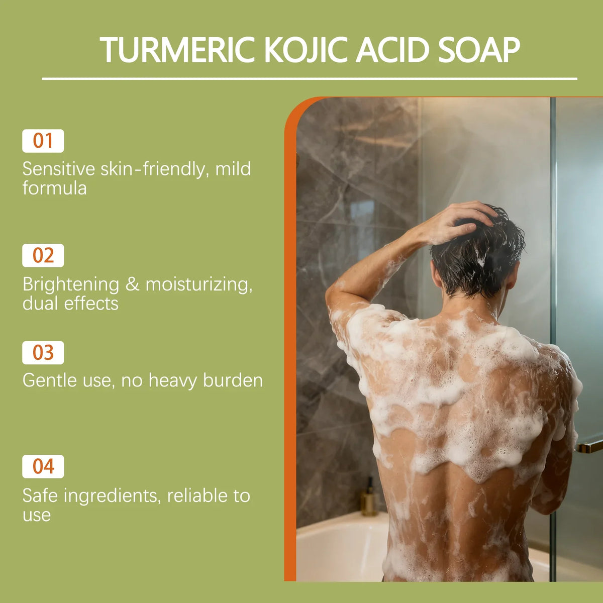 Turmeric Kojic Acid Brightening Soap – Dark Spot Cleansing Bar Brightening Soap Bar Qme
