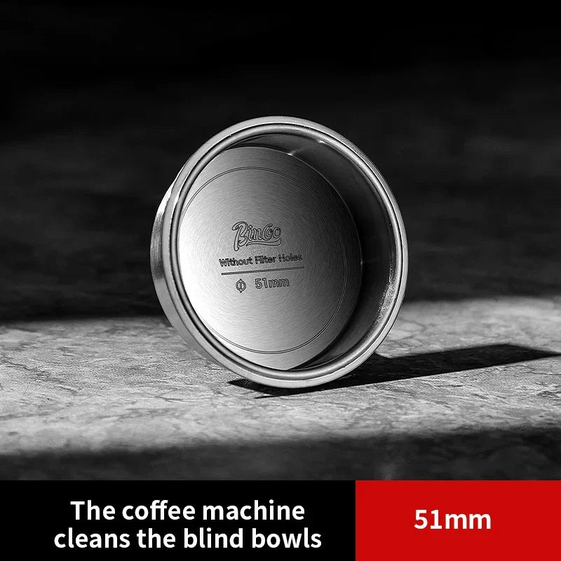 Bincoo Precision Espresso Coffee Basket 51–58.5mm Portafilter Espresso Filter Basket Qst 51mm blind bowl