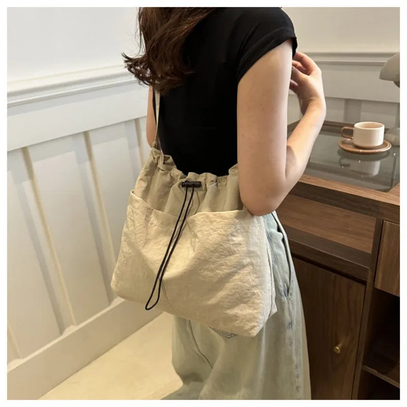 HOMEFISH Large Capacity Nylon Shoulder Bag – Women's Tote Shoulder Bag Qme