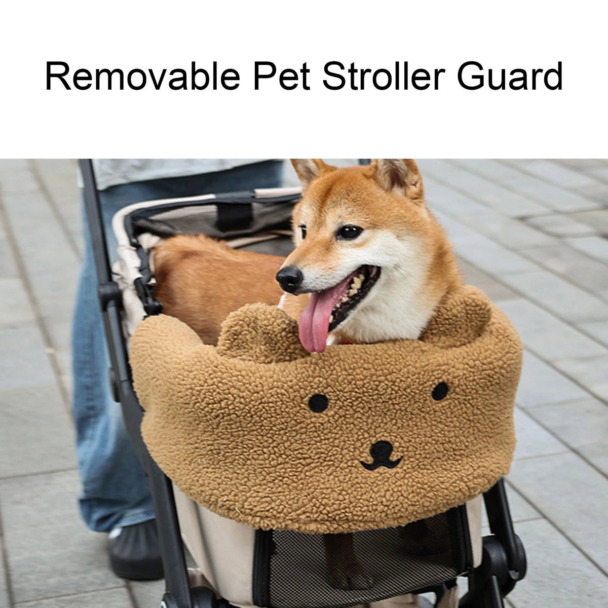 Removable Pet Stroller Front Guard – Warm Winter Cover Pet Stroller Accessory Qst