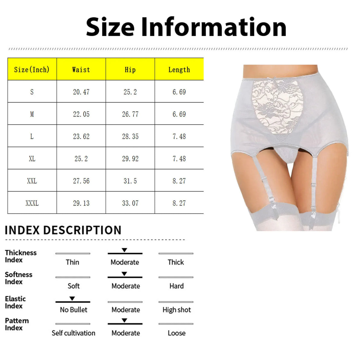 Mesh Lace Suspender Belt & Garter Set – Adjustable Straps Lace Garter Set Qme