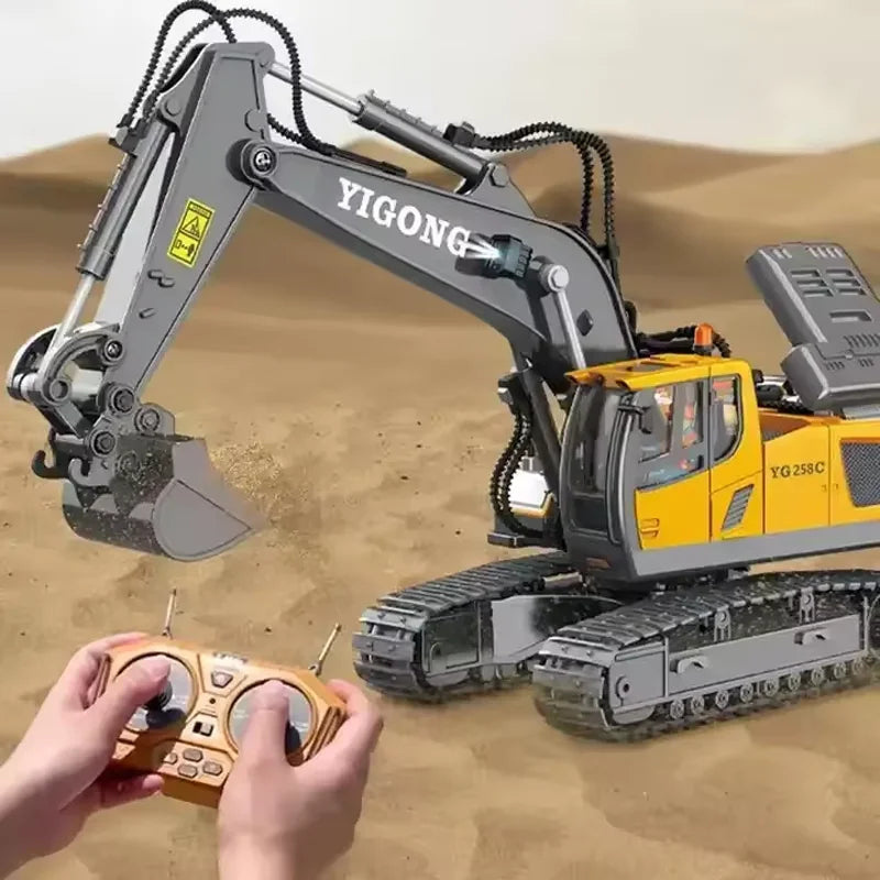 RC Remote Control Excavator Dump Truck Bulldozer Toy for Kids RC Construction Toy Qme