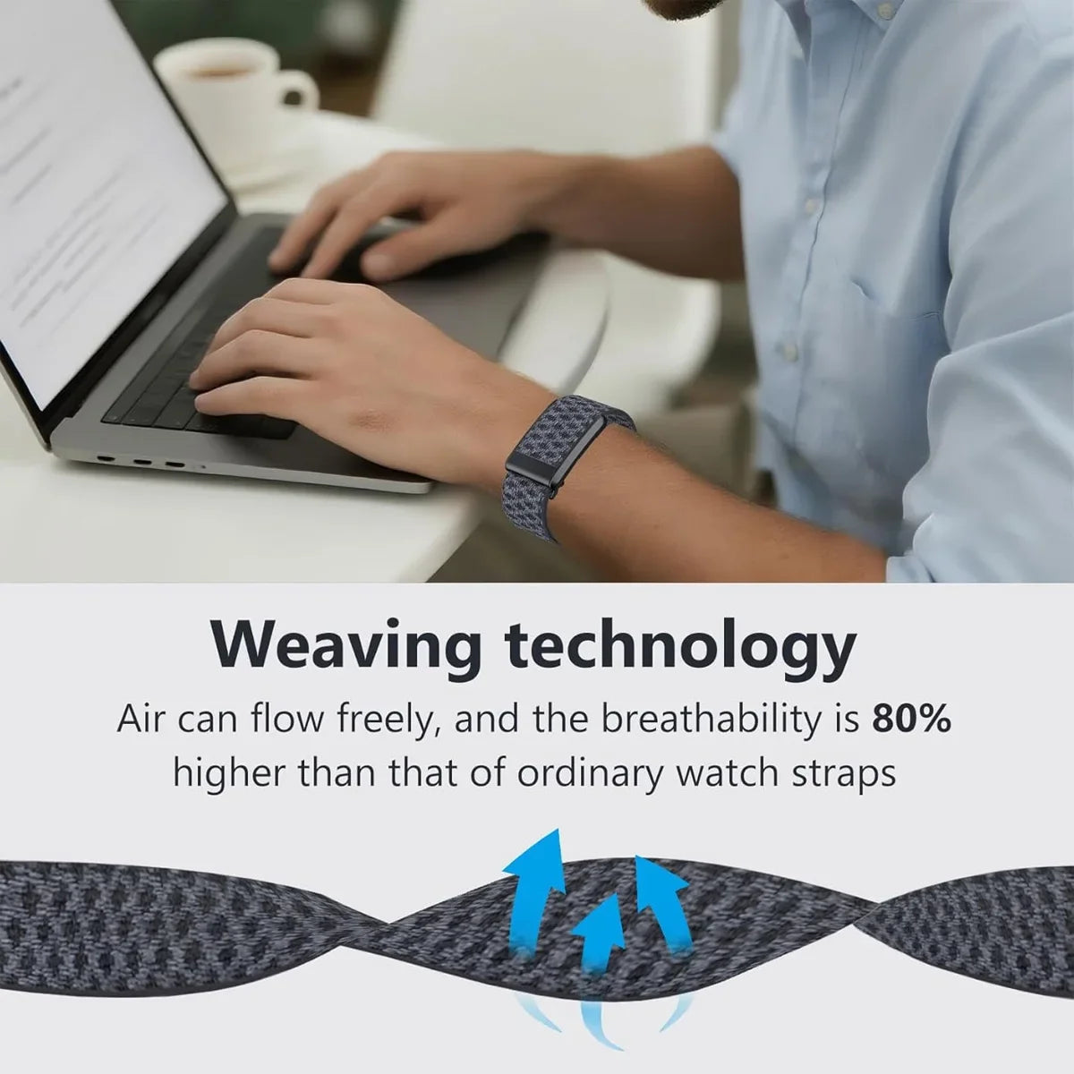Nylon Replacement Wristband Strap for Whoop 5.0 – Cashmere Watch Band Qme