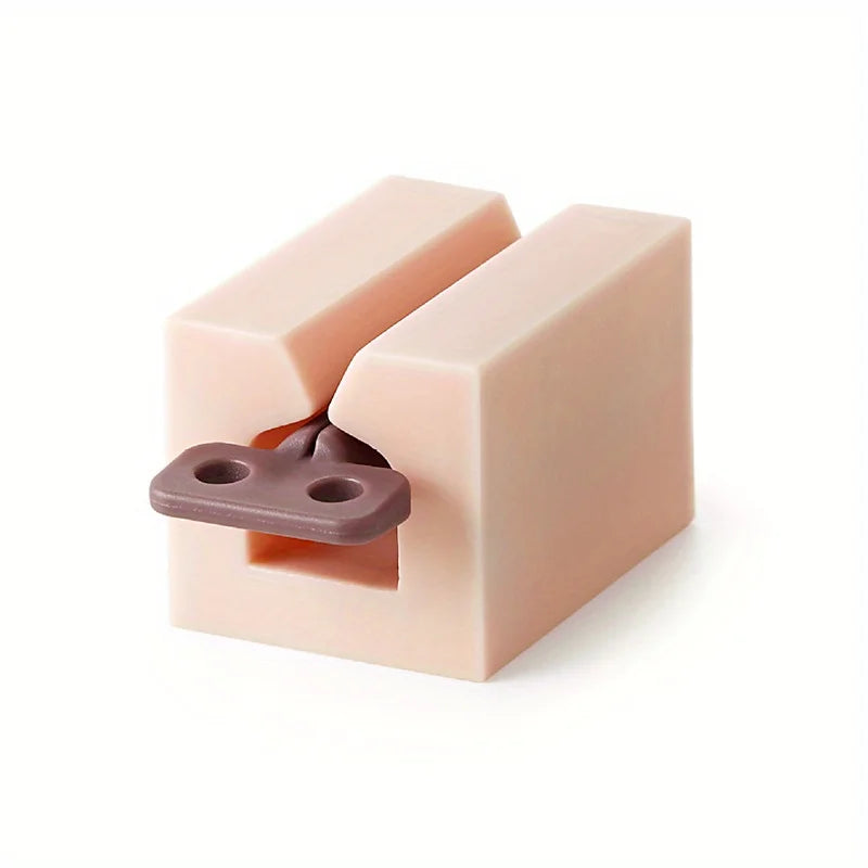 Toothpaste Tube Squeezer Roller Dispenser with Handle Tube Squeezer Dispenser Qme Pink 7 4 3.8cm