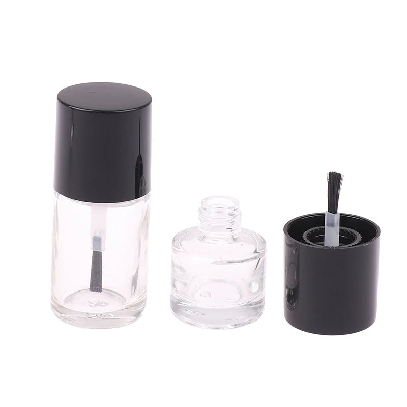 Empty Nail Polish Glass Bottles 5/10/15ml with Brush & Lid Nail Polish Bottle Qst