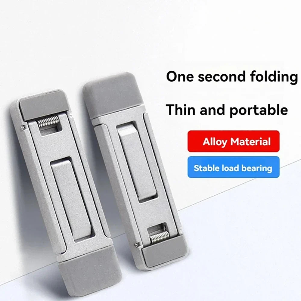 Portable Adjustable Aluminum Laptop Stand – Foldable Notebook Holder Laptop Stand Qme
