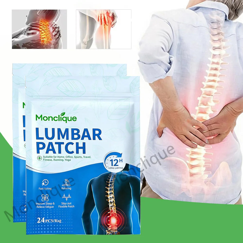 Lumbar Moxibustion Patch – Wormwood Hot Compress Waist Sticker Massage Patch Qst