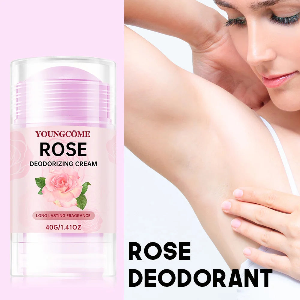 YOUNGCOME Rose Deodorant Stick – All-Day Fresh & Dry Deodorant Stick Qst