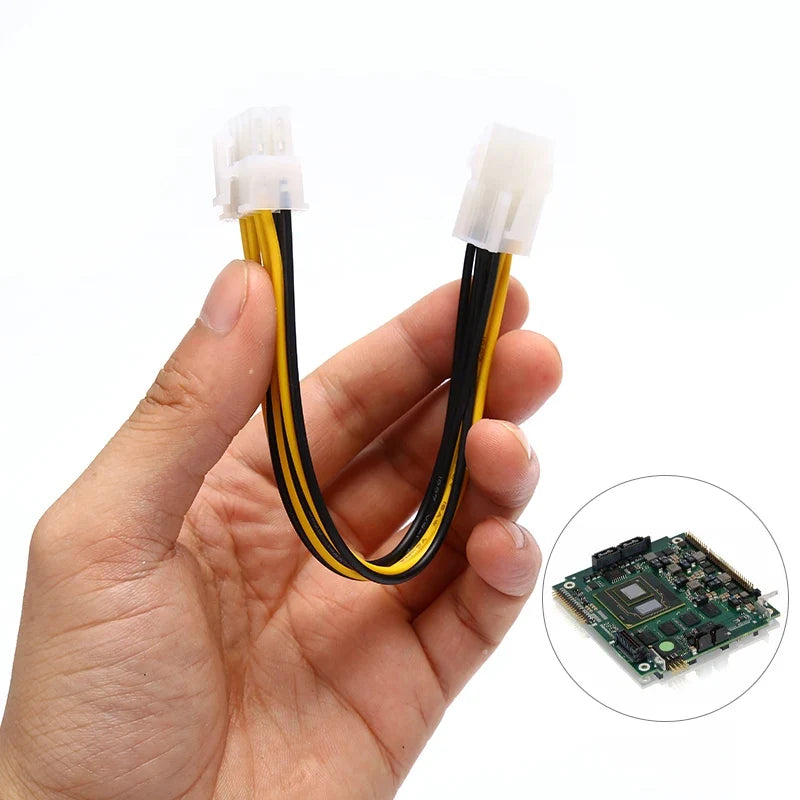 4-Pin to 8-Pin ATX CPU Power Supply Adapter Converter Cable Power Adapter Cable Qme