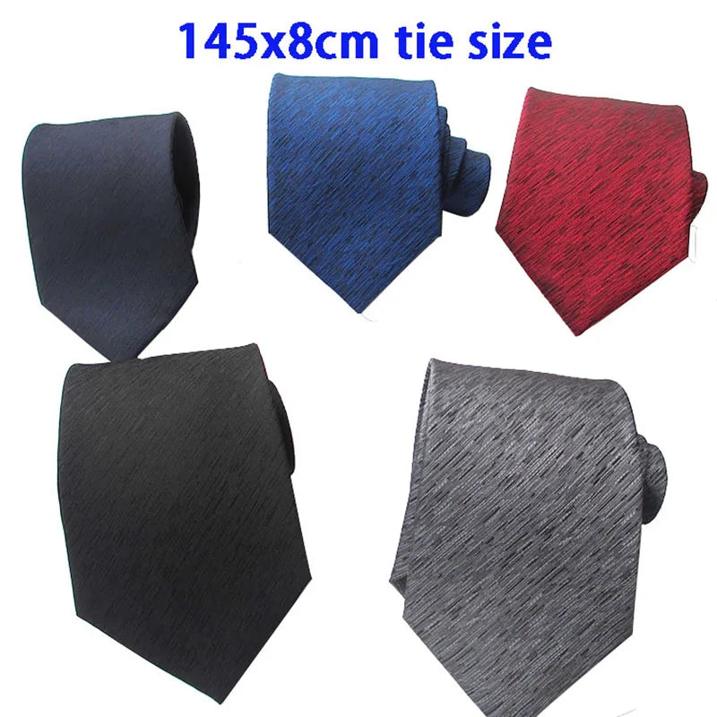 Wide Jacquard Twill Necktie | Classic Formal Polyester Tie Formal Necktie Qme