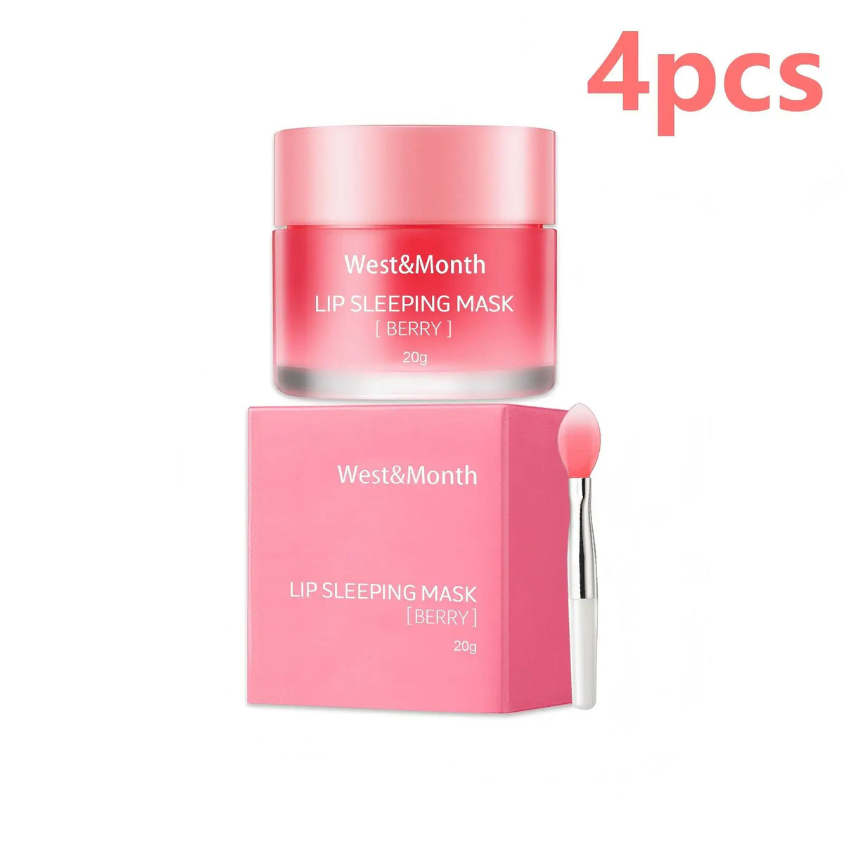 West&Month Lip Sleeping Mask – Nourishing Jelly Lip Mask 20g Lip Sleeping Mask Qst 4pcs