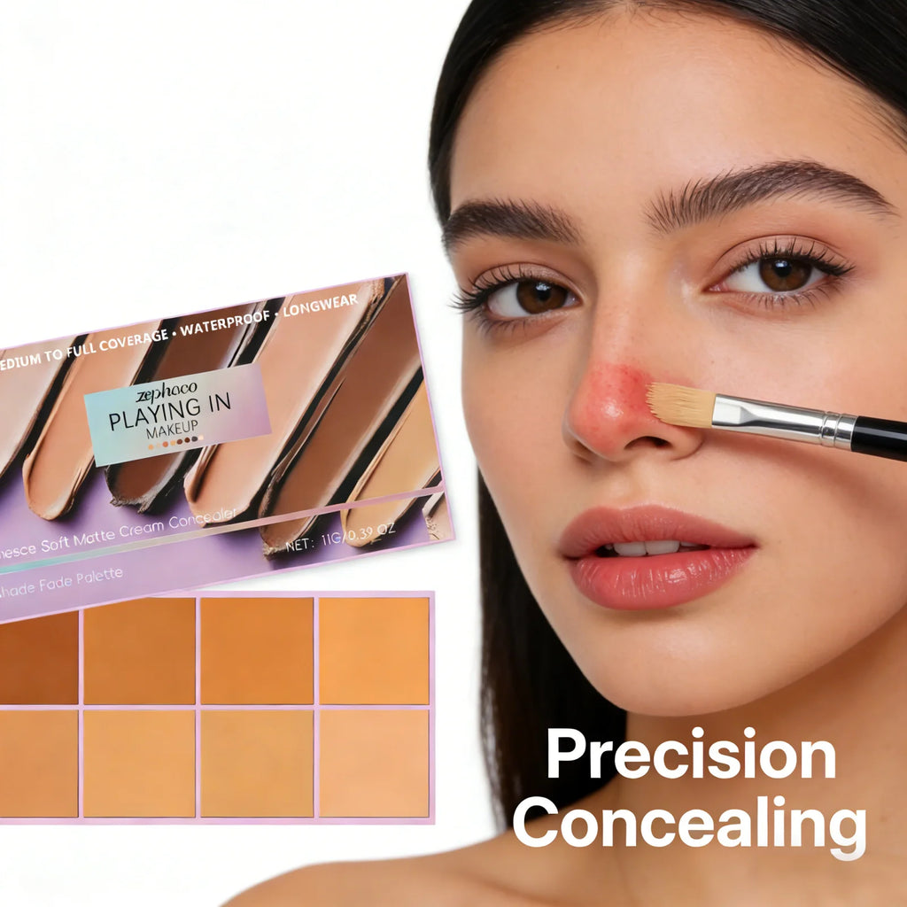 Zephoco Waterproof Matte Concealer Palette – High Coverage 11g Concealer Palette Qst