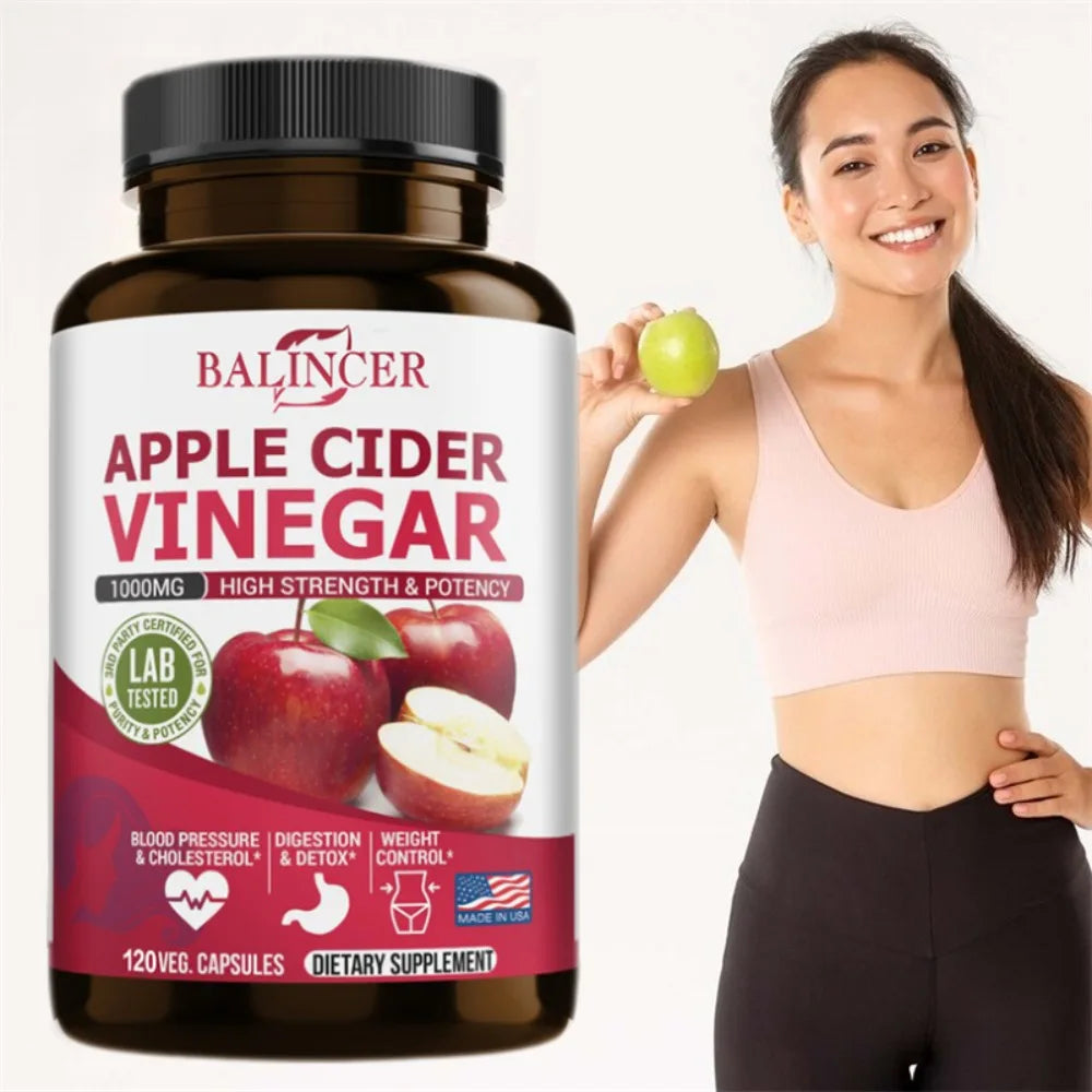 Balincer Apple Cider Vinegar Capsules – Digestive & Energy Support Dietary Supplement Qst