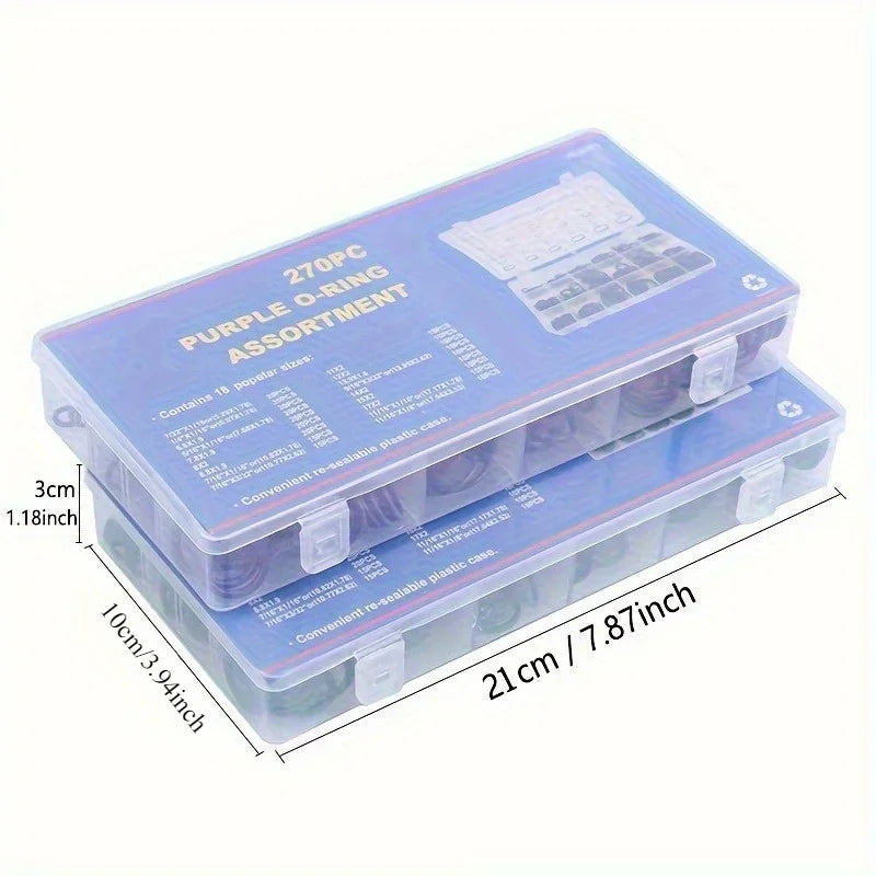 Auto AC O-Ring & Gasket Toolbox Kit | Car AC Sealing Set AC Sealing Kit Qme
