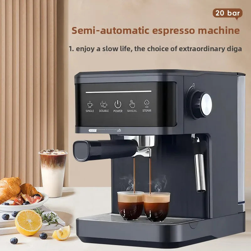 HAOYUNMA 20Bar Semi-Automatic Espresso Machine & Milk Frother Espresso Machine Qst