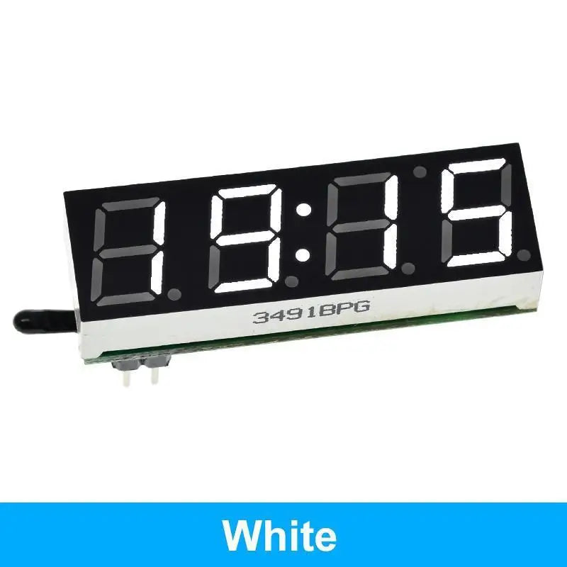 Digital Clock Temperature Voltage Module – DIY Car Voltmeter Car Voltmeter Module Qme White