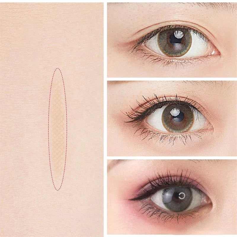 Double Fold Eyelid Tape Stickers – Clear & Beige S & L 600 Pcs Eyelid Tape Stickers Qme