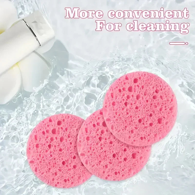 Compressed Facial Sponges – Wood Pulp Cleansing & Makeup Removal Facial Cleansing Sponge Qme