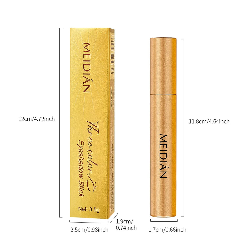 Qme 3-Color Eyeshadow Stick – Waterproof & Easy Apply Eyeshadow Stick Qme