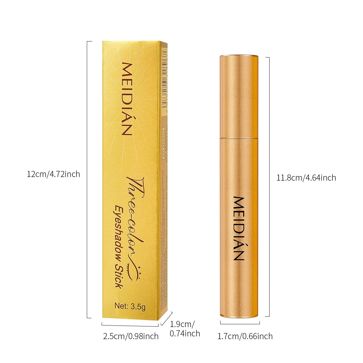Qme 3-Color Eyeshadow Stick – Waterproof & Easy Apply Eyeshadow Stick Qme
