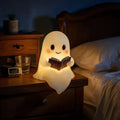 Ghost Reading Book Night Light | Halloween Bedroom Decor Novelty Night Light Qme 15X11.5X21 YELLOW