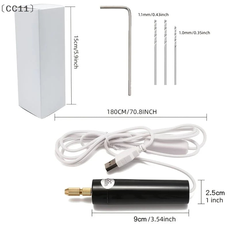 USB Handheld Electric Drill for Resin & Jewelry Making – CC11 Mini Craft Drill Qme