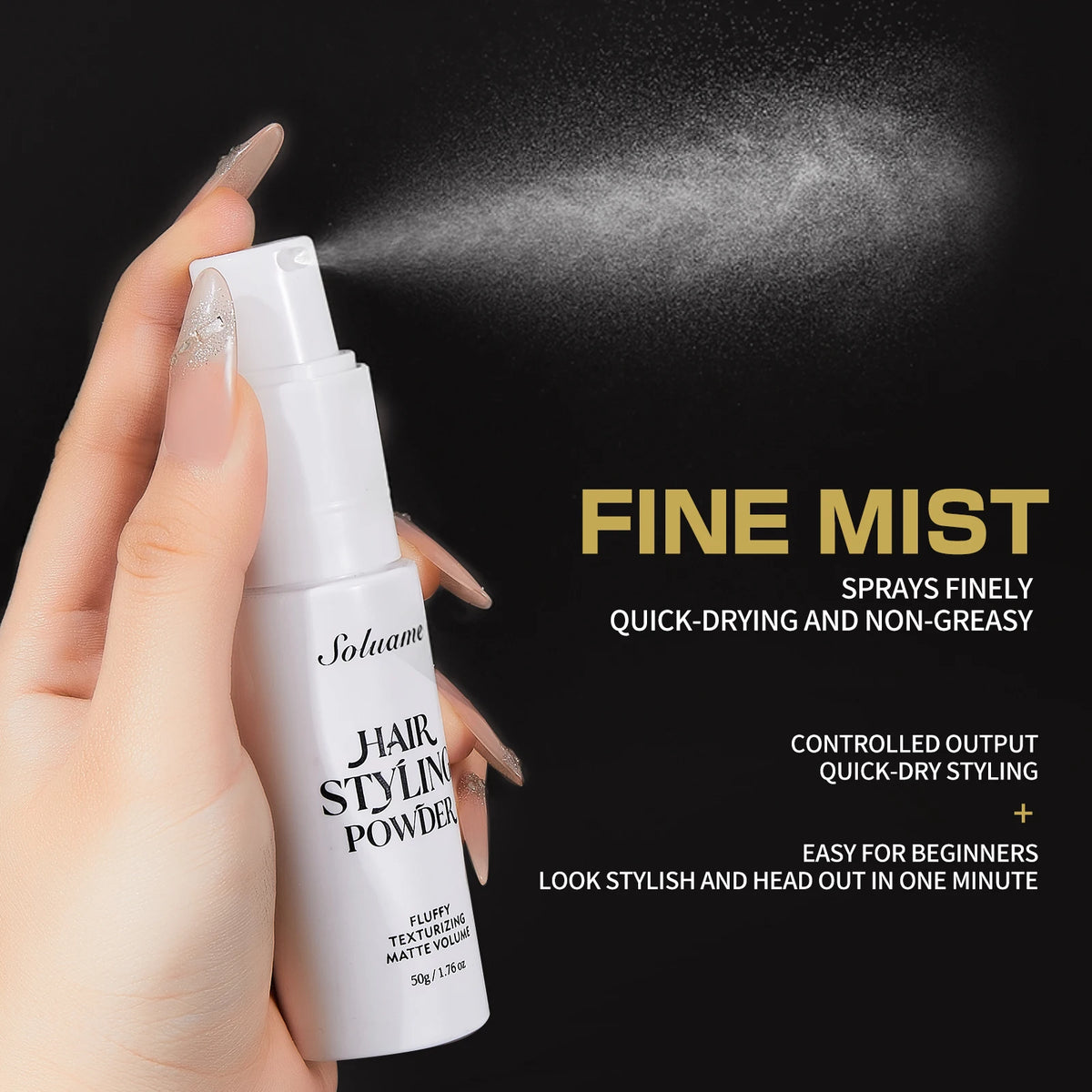 Men's Volumizing Hair Styling Powder – Lightweight & Oil-Free Hair Styling Powder Qst