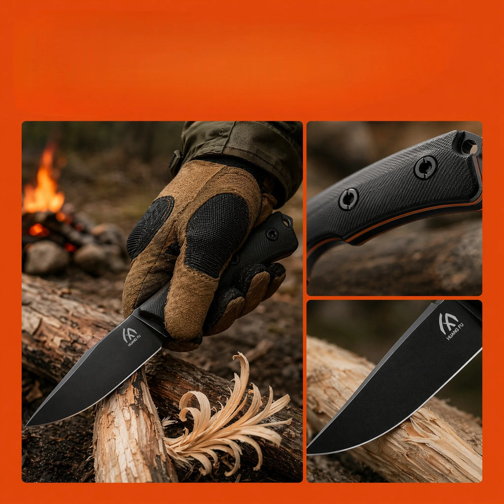 HUANGFU Multi-Function Outdoor Camping Knife – Steel Blade Multi-Function Knife Qst