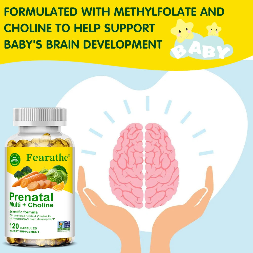 ZENVITALIZE Prenatal Vitamins – Iron, Folate, Choline & Vitamin D Prenatal Multivitamin Qst