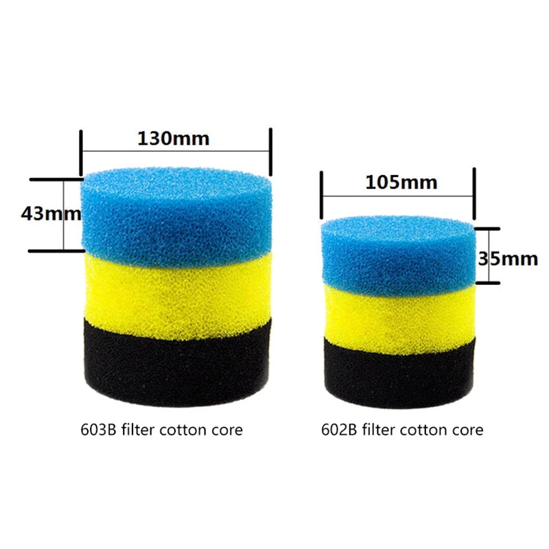 3-Pack Pre-Filter Sponges for HW-602 HW-603B Canister Filters Aquarium Filter Sponge Qst