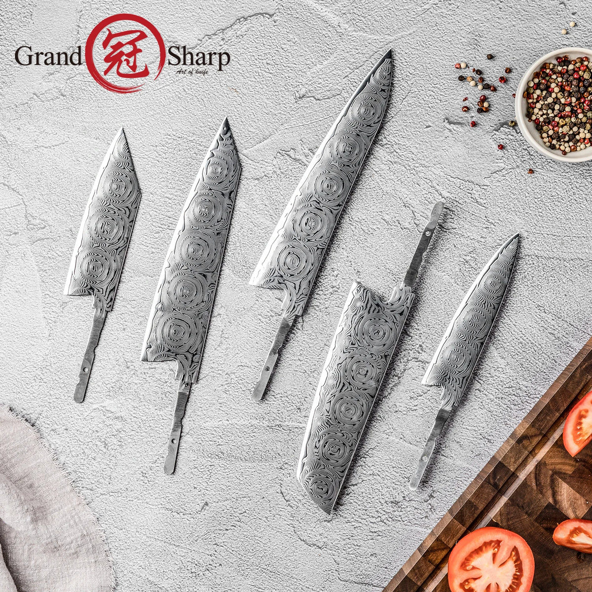 67-Layer Damascus Steel Knife Blank – DIY Custom Chef Blade Damascus Knife Blank Qst