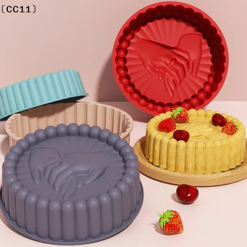 6-Inch Charlotte Cake Pan Silicone Nonstick Round Baking Mold Silicone Cake Mold Qme