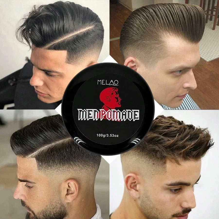MELAO Men's Strong Hold Pomade – Classic Shine & Slick Back Men's Hair Pomade Qme