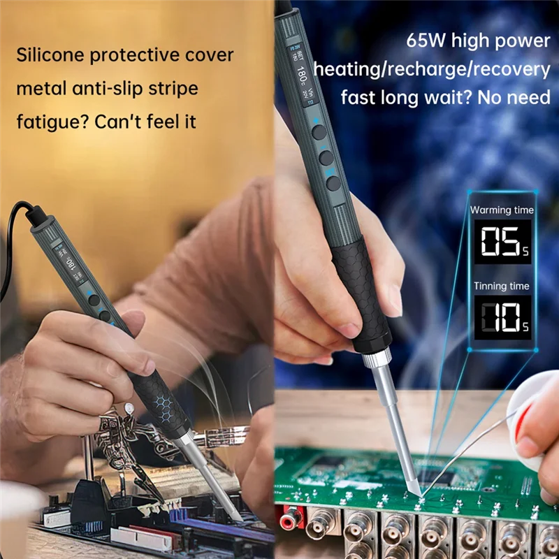Portable 65W Electric Soldering Iron – Voltage Adjustable Pen Electric Soldering Iron Qme