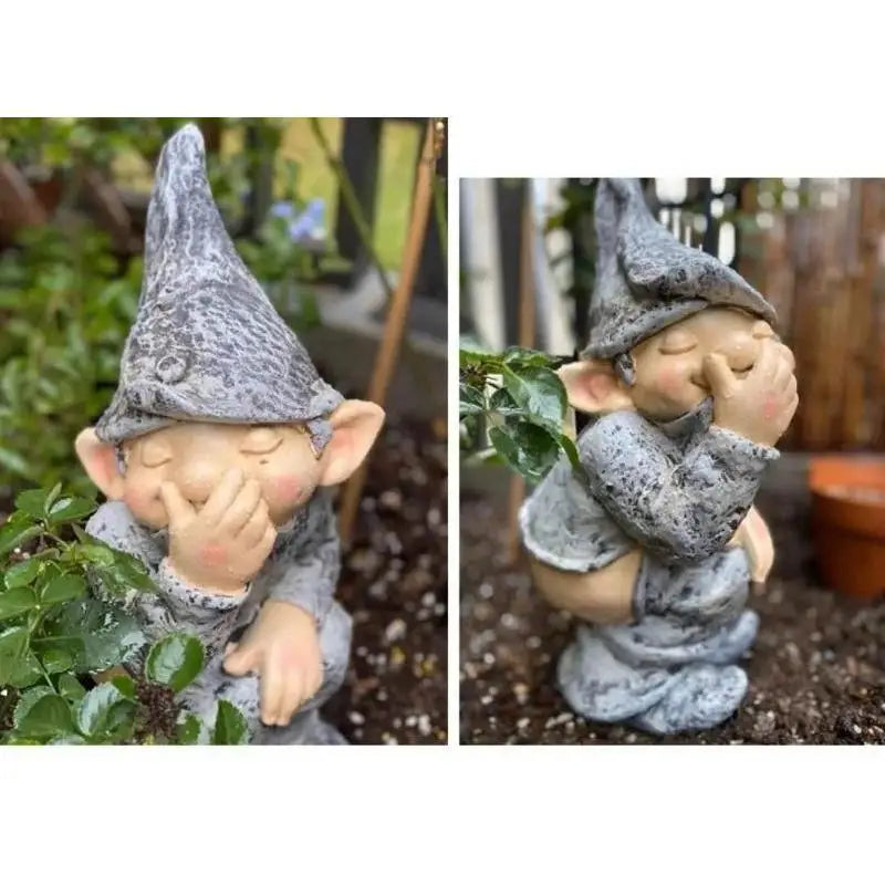 Naughty Dwarf Resin Garden Statue | Lawn & Balcony Decor Garden Statue Qme