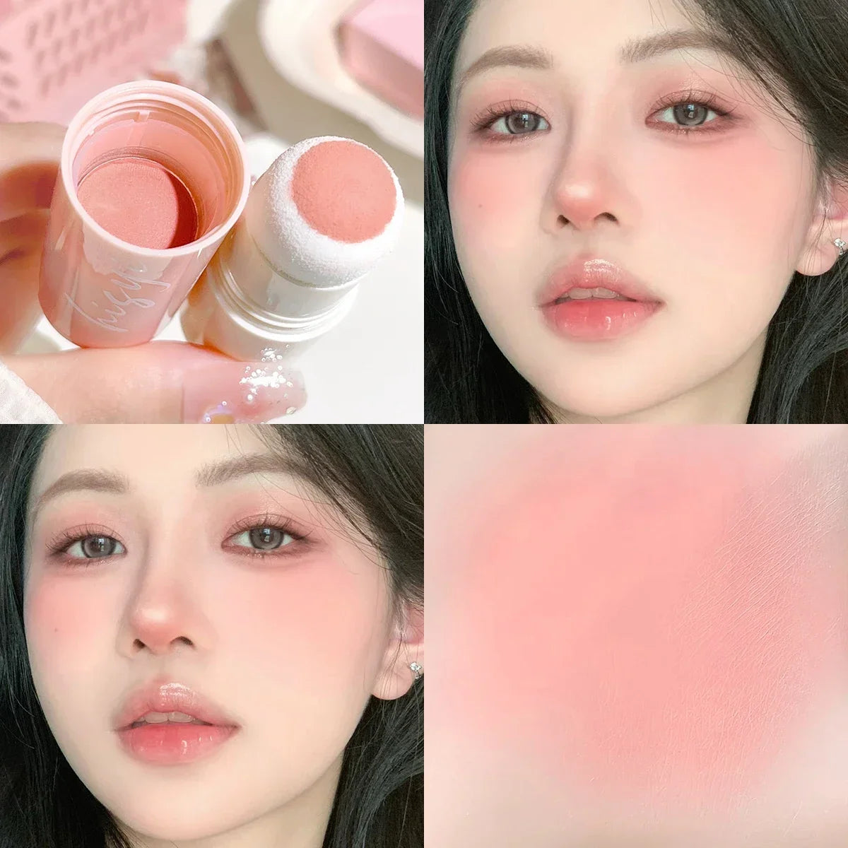 Velvet Mist Blush Stick – Korean Natural Long-Lasting Glow Cream Blush Stick Qme H1916-04