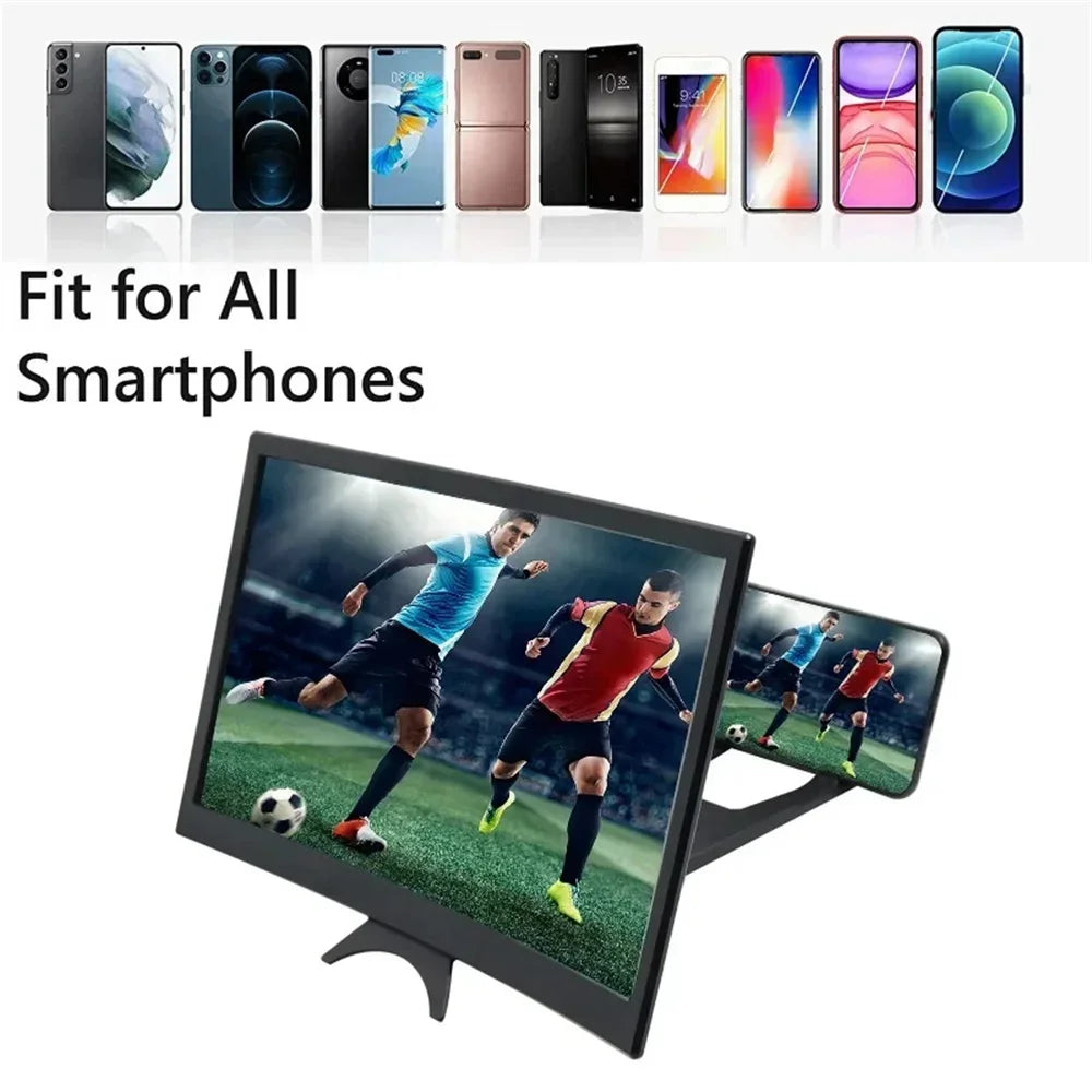 12-Inch Curved Phone Screen Magnifier – 3D HD Movie Enlarger Phone Screen Magnifier Qme
