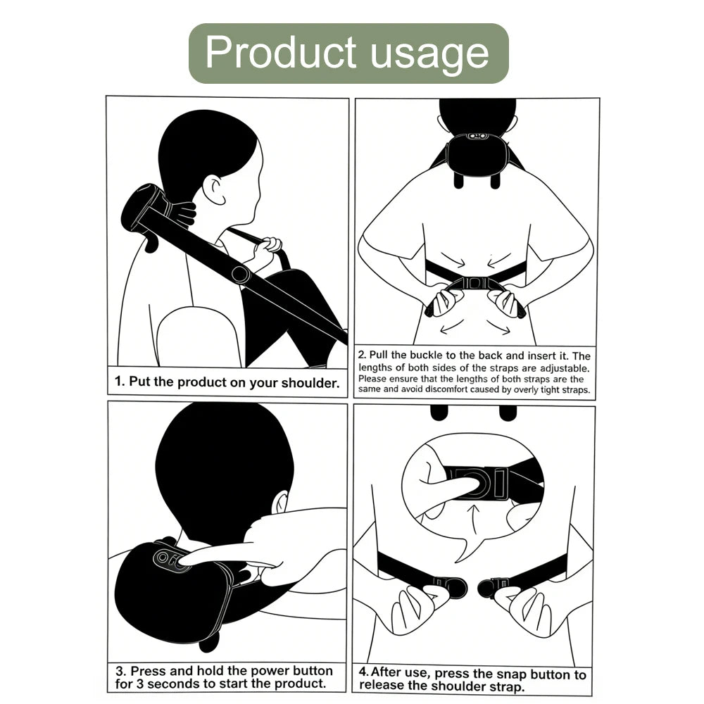 Wireless 4D Neck & Shoulder Kneading Massager Shawl | Raiuleko Neck Shoulder Massager Qst