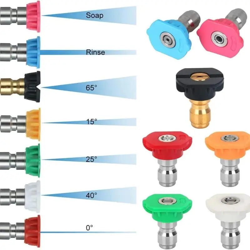 5-in-1 Quick Connect Pressure Washer Spray Nozzle Set Pressure Washer Nozzle Qme