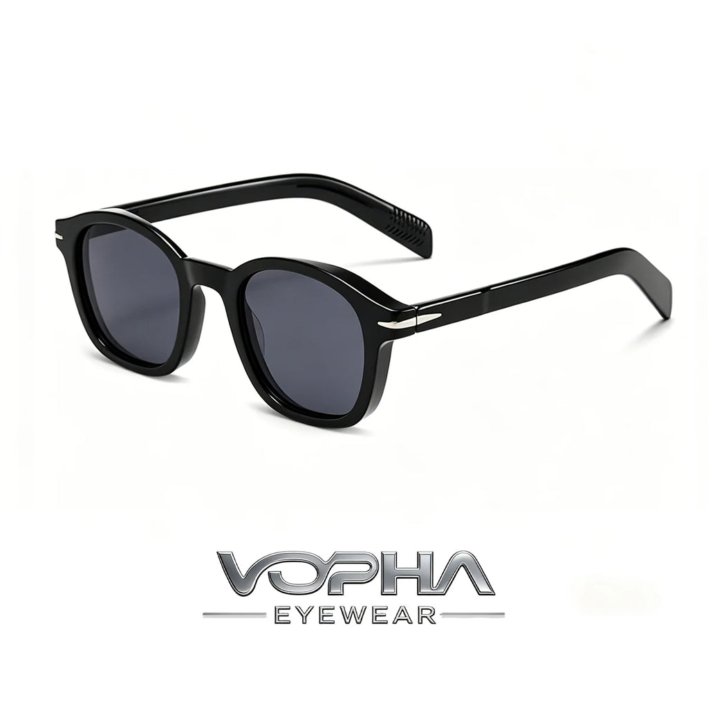 VOPHA Retro Square Sunglasses UV400 Unisex Men Women S23 Retro Sunglasses Qst Black gray