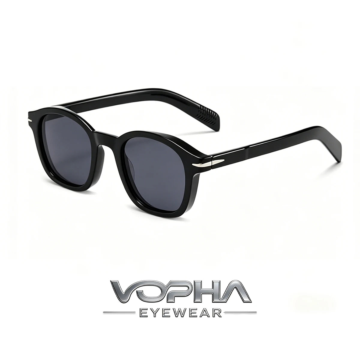 VOPHA Retro Square Sunglasses UV400 Unisex Men Women S23 Retro Sunglasses Qst Black gray